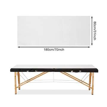 HOXHA 50Pcs Massage Table Sheets Disposable Portable Lash Bed Cover Waterproof Massage Bed Sheets for Spa, Tattoo, Salon, 31.4”x70.8”