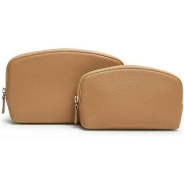 Leather Makeup Pouch Set