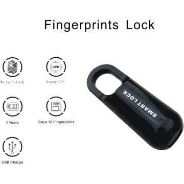 Smart Fingerprint Padlock for Backpacks & Luggage