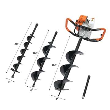 DYRABREST 52cc Gas Powered Earth Auger Post Hole Digger Borer Fence Ground Drill 4inch / 6inch / 8inch Bits