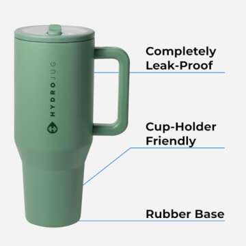 HydroJug Traveler 40 oz Tumbler - Insulated, Leak-Resistant Drinkware