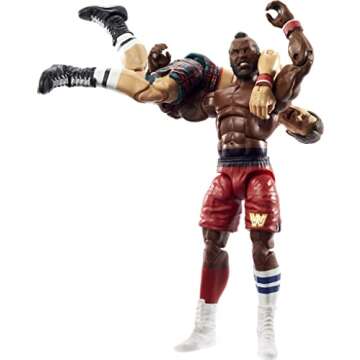 WWE Mr. T vs “Rowdy” Roddy Piper Elite Collection 2-Pack 6-in Action Figure with Boxing Robes & Swappable Hands, Posable Collectible Gift for WWE Fans Ages 8 Years Old & Up