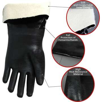 Insulated BBQ & Smoker Gloves for Grilling 17"