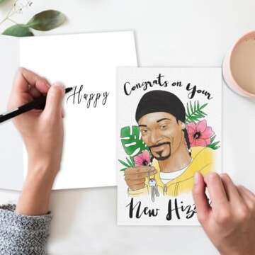 Funny Housewarming Card for Friends, Unique New Home Card for Coworkers Relative Neighbors, Perfect House Gifts for Women Men, Congrats on Your New Hizzle