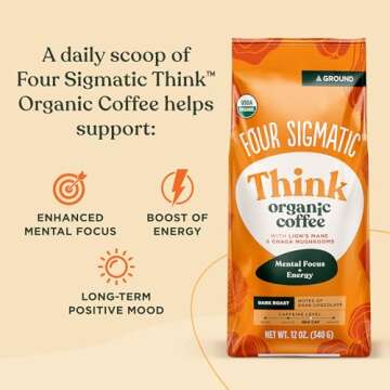 Four Sigmatic Think Mushroom Coffee - 12oz Organic Brew