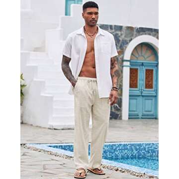 Linen Beach Pants for Men - Lightweight & Comfortable