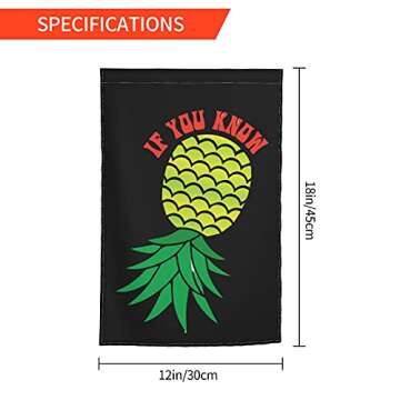 Pictetw Upside Down Pineapple Garden Flag Durable And Uv Fade Resistant Garden Banner Double Side For Indoor/Outdoor Decoration Holiday Yard Sign/ Farmhouse/ Home/ Seasonal Decor