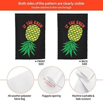 Pictetw Upside Down Pineapple Garden Flag Durable And Uv Fade Resistant Garden Banner Double Side For Indoor/Outdoor Decoration Holiday Yard Sign/ Farmhouse/ Home/ Seasonal Decor