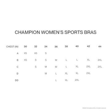 Champion womens The Curvy Sports Bra, Black, X-Large US