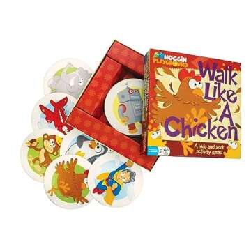 Walk Like A Chicken - No Reading Required, Hide & Seek Role-Playing Activity Game, Preschool & Kids, Children's Social & Physical Developmental Game, Outset Media, Ages 3+, 2+ Players