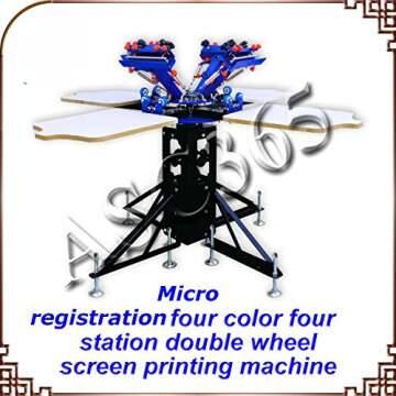 Silk Screen Printing Machine 4 Color 4 Station Screen Printing Press Screen Printing Machine Printer DIY T-Shirt