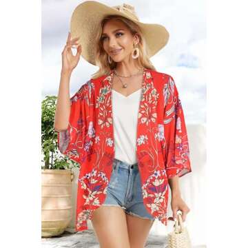 Boho Summer Kimono Cardigan for Women - Beach Ready