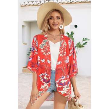 Boho Summer Kimono Cardigan for Women - Beach Ready