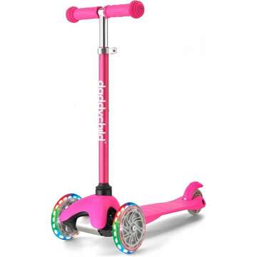 3 Wheel Kick Scooter for Kids with Light Up Wheels