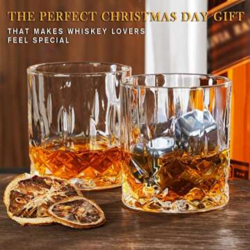 Whiskey Glasses and Stones Set - Best Men Gifts