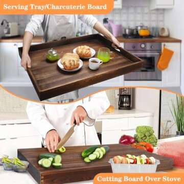 Wooden Stove Top Cover for Gas and Electric Stoves