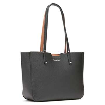 Stylish Calvin Klein Black/Silver Organizational Tote