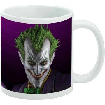 GRAPHICS & MORE Batman Arkham Asylum Video Game Joker Ceramic Coffee Mug, Novelty Gift Mugs for Coffee, Tea and Hot Drinks, 11oz, White