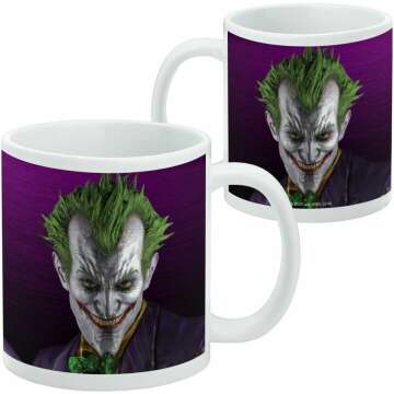 GRAPHICS & MORE Batman Arkham Asylum Video Game Joker Ceramic Coffee Mug, Novelty Gift Mugs for Coffee, Tea and Hot Drinks, 11oz, White