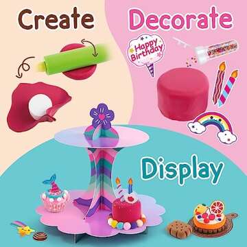 Drama Planet Craft Kits for Kids, Make Your Own Mini Desserts with Air Dry Clay, Create & Display Clay Creations, Art Activities, Great Gifts for Girls