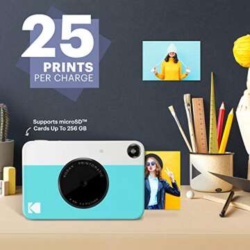 KODAK Printomatic Instant Print Digital Camera - Portable, Fun & Colorful