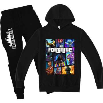 Youth Graphic Hoodie & Sweatpants Outfit Set