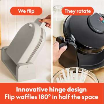 Bella Flip-n-Store Waffle Maker - 1000W Nonstick