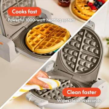 Bella Flip-n-Store Waffle Maker - 1000W Nonstick