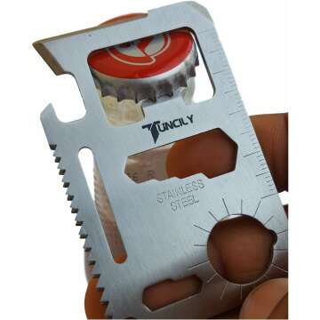 Tuncily Survival Credit Card Multitool - 11 functions