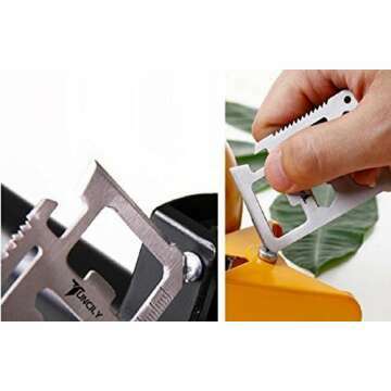 Tuncily Survival Credit Card Multitool - 11 functions