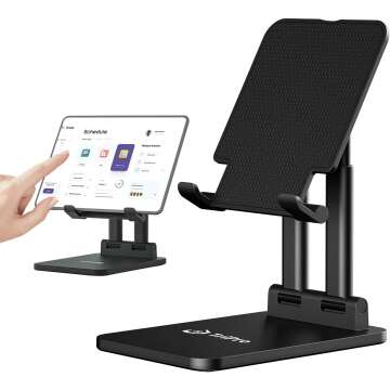 TriPro Tablet Stand -Portable Monitor Stand,4.72" Wide, Adjustable & Foldable, Super Sturdy,Tablet Holder for Desk Compatible with iPad/Tablets/Portable Monitor 7"-15.6", Stand for Surface Pro