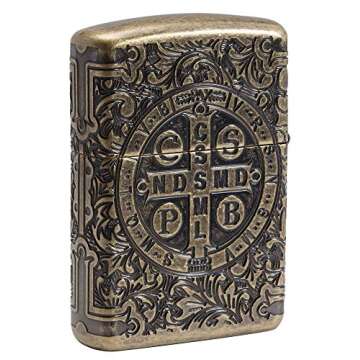 Zippo St Benedict Design Pocket Lighter