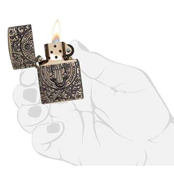 Zippo St Benedict Design Pocket Lighter