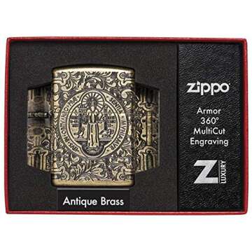 Zippo St Benedict Design Pocket Lighter