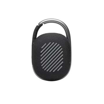 JBL Clip 4 - Portable Mini Bluetooth Speaker, big audio and punchy bass, integrated carabiner, IP67 waterproof and dustproof, 10 hours of playtime, speaker for home, outdoor and travel (Black)