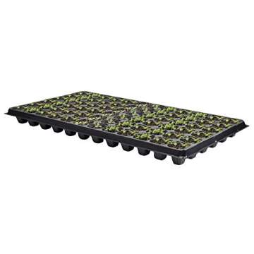 IUMÉ 10-Pack Seed Starter Kit, 72 Cell Seedling Trays Gardening Germination Plastic Plant Growing Trays Nursery Pots Mini Plant Trays Grow Kit Tray Starting Trays for Seedling Germination