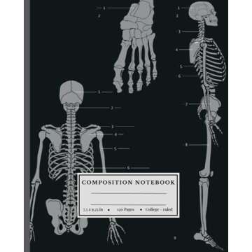 Composition Notebook College Ruled: Vintage Human Anatomy Medical Illustration: Med School Student Gift Journal | Wide Lined