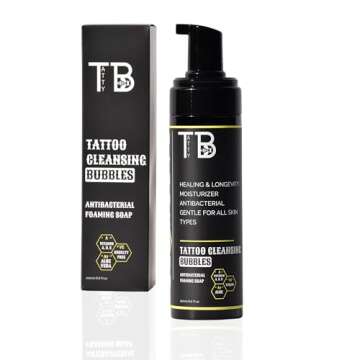 TATTYBEE All-Natural Tattoo Balm & Cleansing Foam Duo - Ultimate Healing & Protection Bundle for Fresh Ink & Daily Care