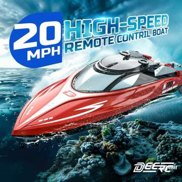 DEERC H120 Fast RC Boat for Pools and Lakes