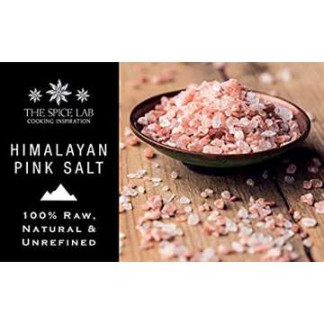 The Spice Lab Himalayan Salt - Coarse 5 Pound Refill - Pink Himalayan Salt is Nutrient and Mineral Dense for Health - Gourmet Pure Crystal - Kosher & Natural Certified