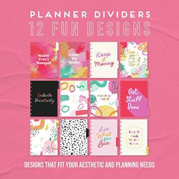 Happy Planner 12-Month Academic Planner, Back-to-School Planner for August 2022 to July 2023, Disc-Bound Daily Weekly Monthly Planner for Teachers and Students, 7” x 9 ¼ “, Dashboard, Colorful Things