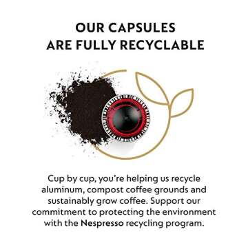 Nespresso Capsules Vertuo, Half Caffeinato, Mild Roast Coffee, 30-Count Coffee Pods, Brews 7.8oz.