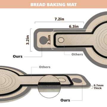 Silicone Bread Sling for Dutch Oven, 2 PCS Non-Stick & Easy Clean Reusable Silicone Bread Baking Mats with Long Handles, Easy to Transfer Sourdough Bread