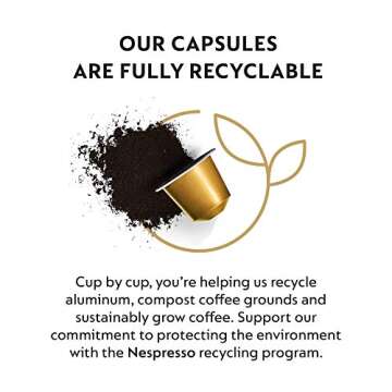 Nespresso Capsules Original Line, Volluto Decaffeinato Mild Roast Coffee, 50 Count Coffee Pods