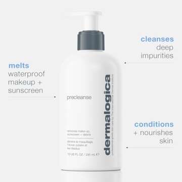 Dermalogica Precleanse Oil Cleanser, Makeup Remover for Face - Cleanse Pore and Melts Makeup, Oils, Sunscreen and Environmental Pollutants, 10 fl oz