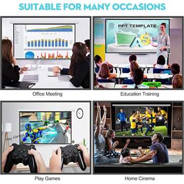 Electric Projector Screen with Remote, DINAH 120 inch Projector Screen, Automatic Air Indoor Projector Screen, Drop Down Projector Screen Pull Down, Motorized Projector Scree,4K 3D HD Projection Movie