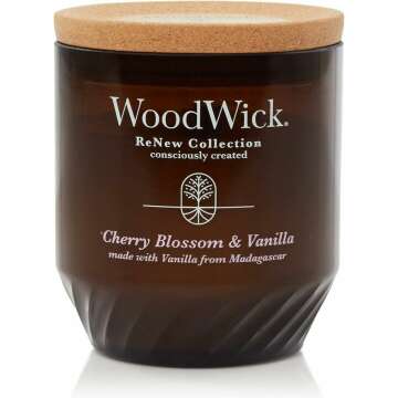 WoodWick® Renew Cherry Blossom & Vanilla Candle - Eco-Friendly 6oz