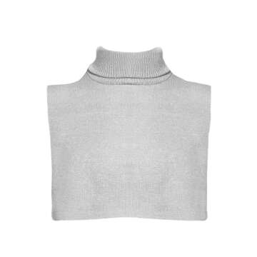 Hampton Direct Unisex Fake Turtleneck Dickies Dickie Collar Set of 4 - Regular - Navy/Gray/White/Black