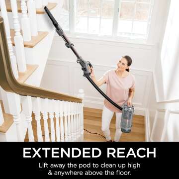 Shark AZ2002C Vertex DuoClean PowerFin Upright Vacuum with Powered Lift-Away and Self-Cleaning Brushroll, Rose Gold, HEPA (Canadian Version)