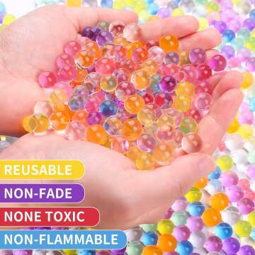 120,000 Rainbow Water Gel Beads for Sensory Fun